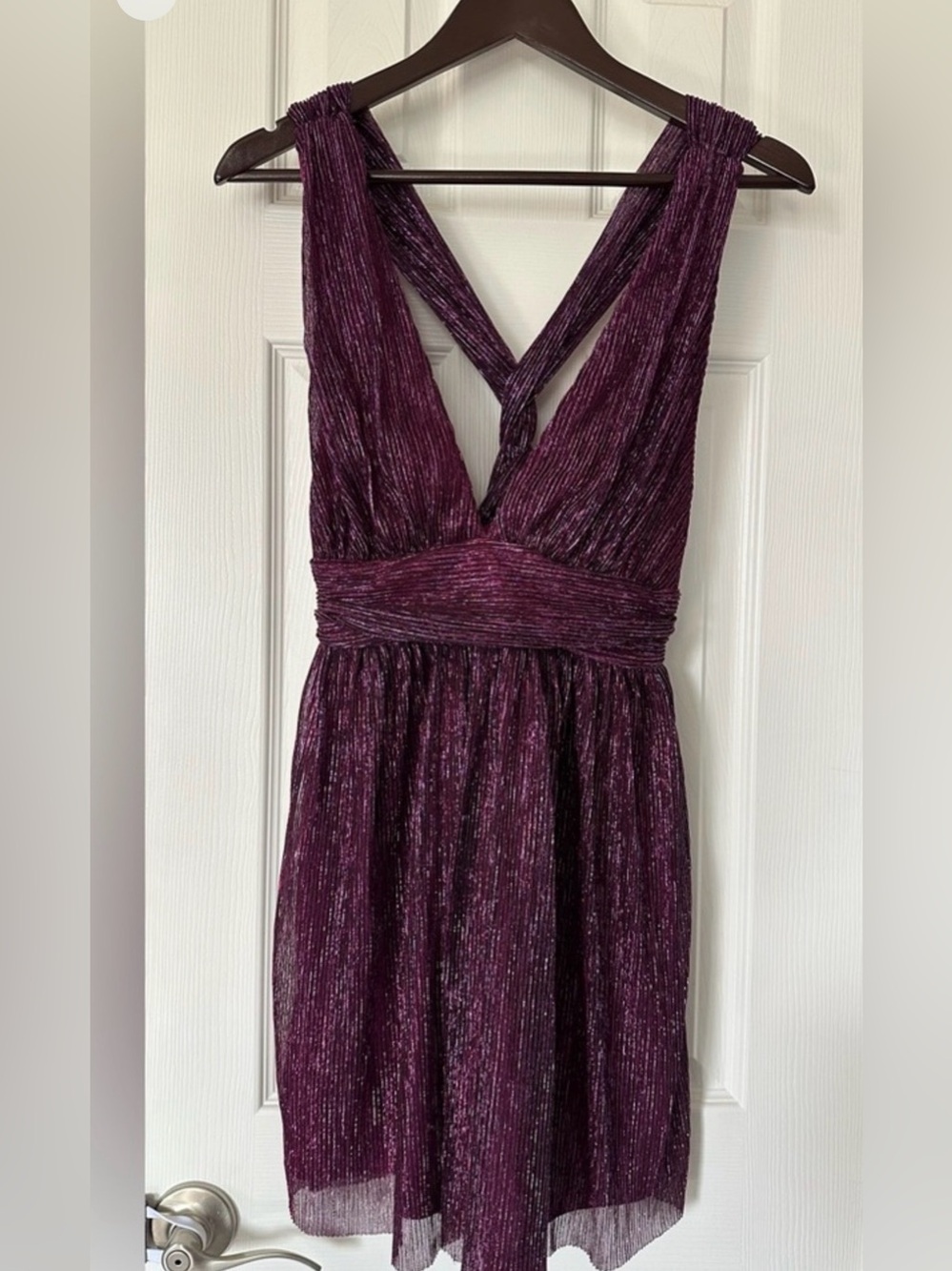 Lulu's Deep Purple Backless Dress